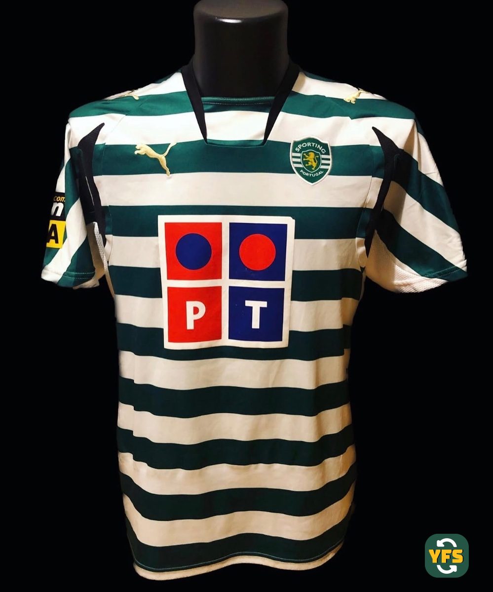 Sporting Lisboa 2007-2008 Home Match Worn Puma - YourFootballShirt - Photo 1