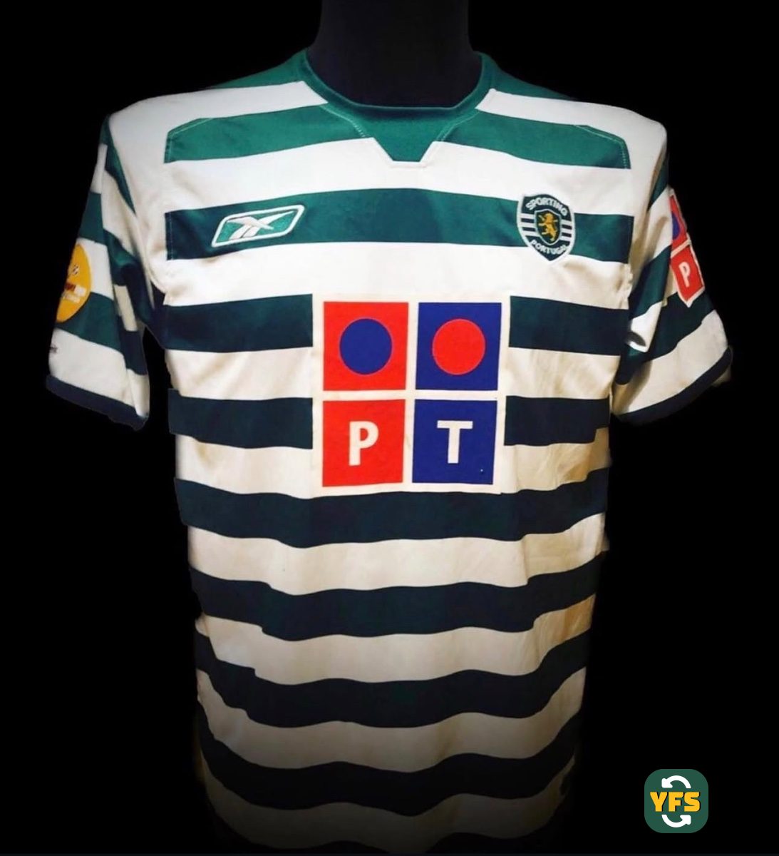 Sporting Lisboa 2004-2005 Home Match Worn Reebok - YourFootballShirt - Photo 1