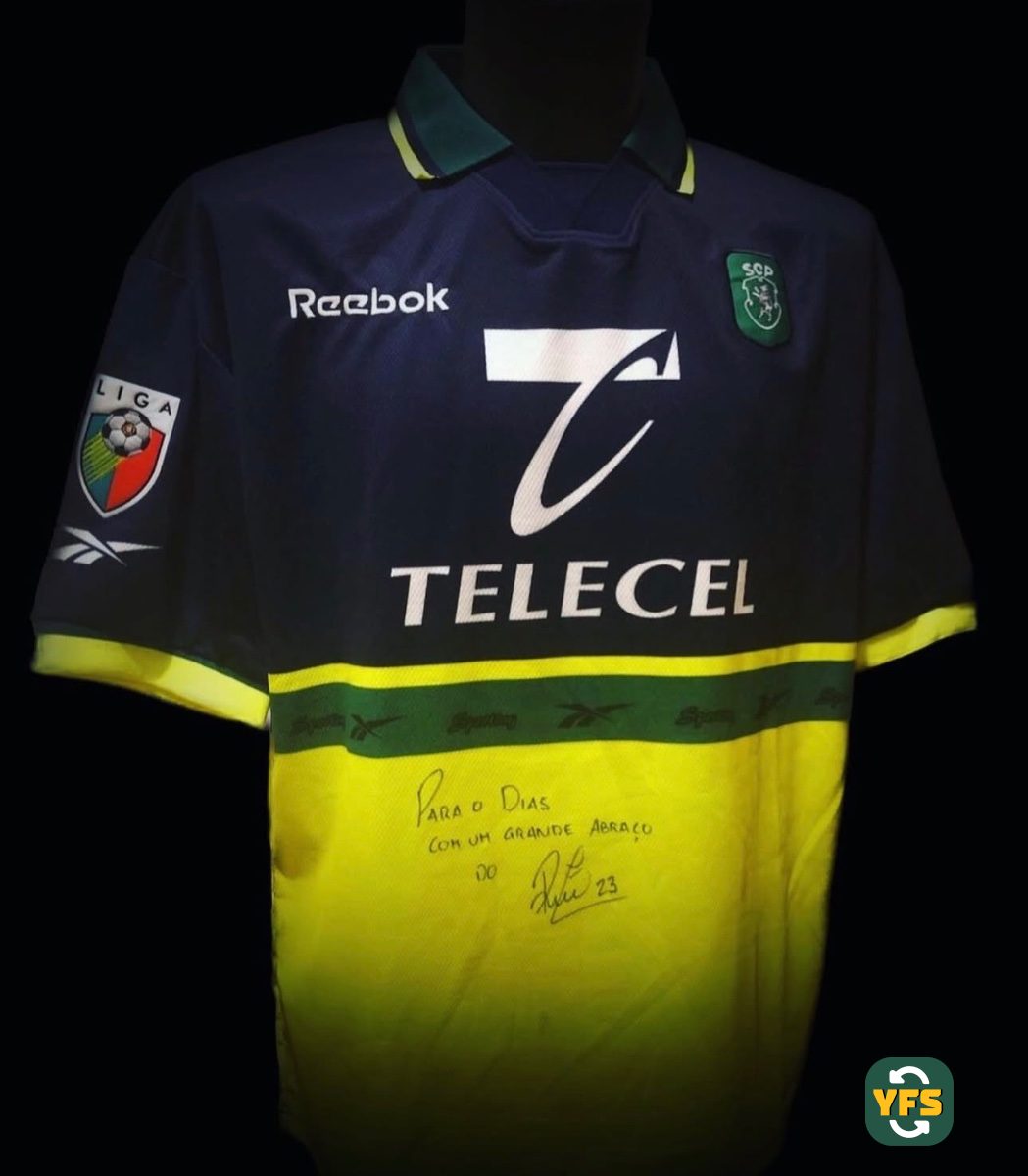 Sporting Lisboa 1999-2000 Away Match Worn Reebok - YourFootballShirt - Photo 1