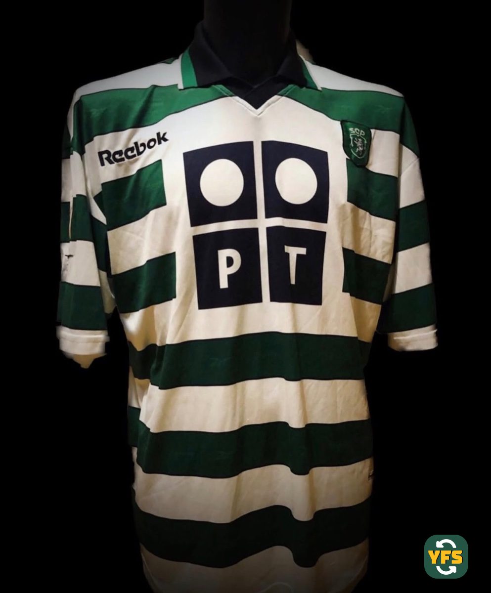 Sporting Lisboa 2000-2001 Home Match Worn Reebok - YourFootballShirt - Photo 1