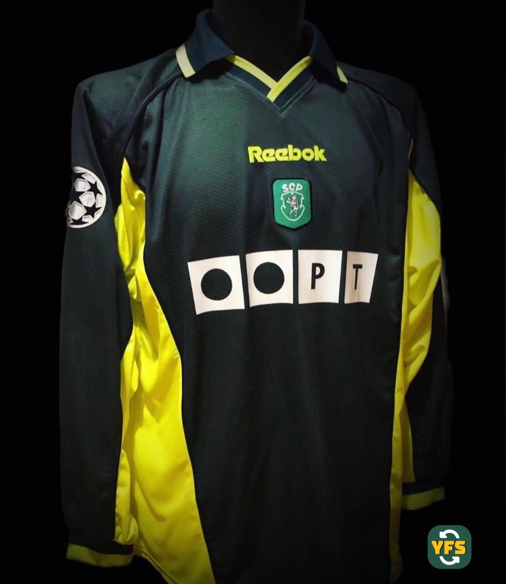Sporting Lisboa 2000-2001 Away Match Worn Reebok - YourFootballShirt - Photo 1