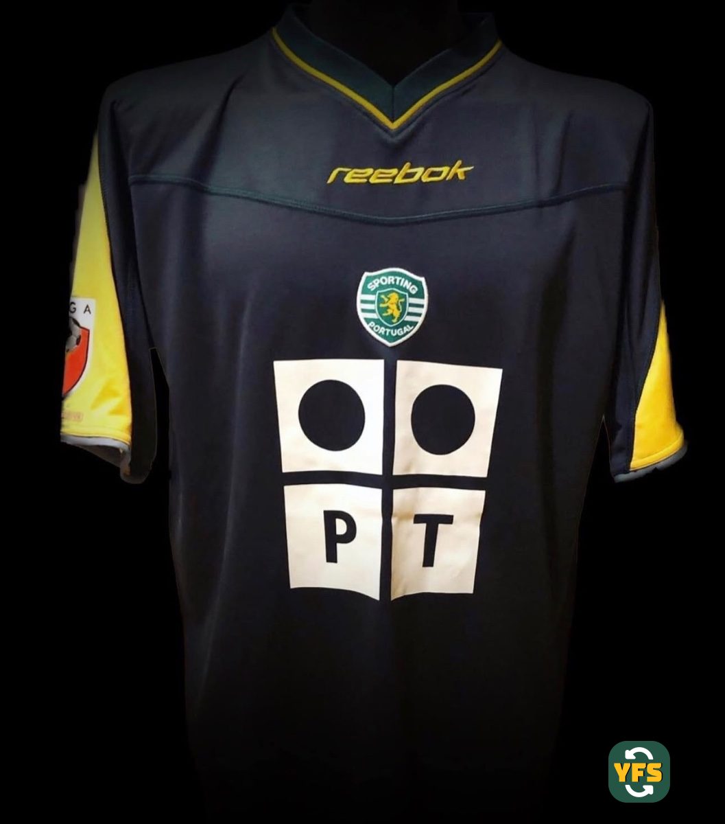 Sporting Lisboa 2002-2003 Away Match Worn Reebok - YourFootballShirt - Photo 1