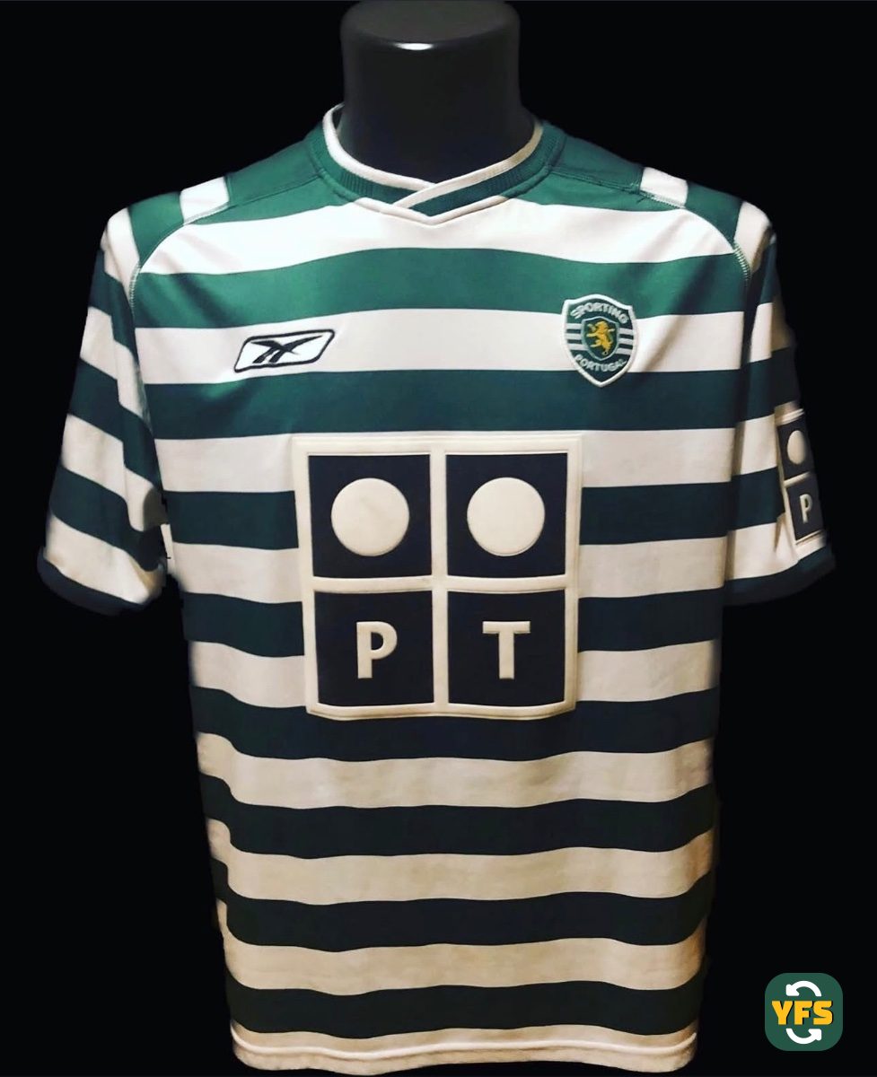 Sporting Lisboa 2003-2004 Home Match Worn Reebok - YourFootballShirt - Photo 1