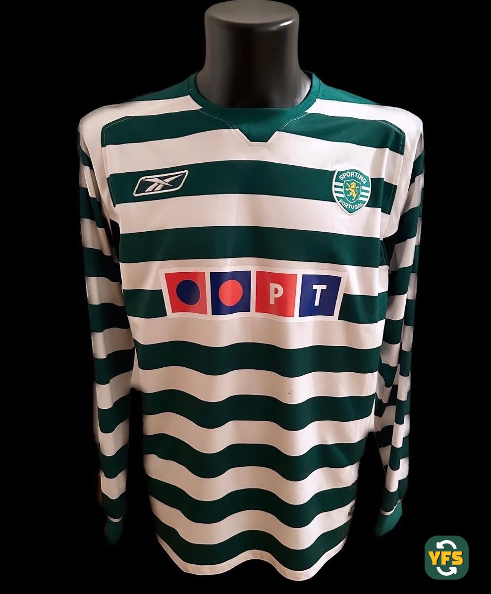 Sporting Lisboa 2004-2005 Home Match Worn Reebok - YourFootballShirt - Photo 1