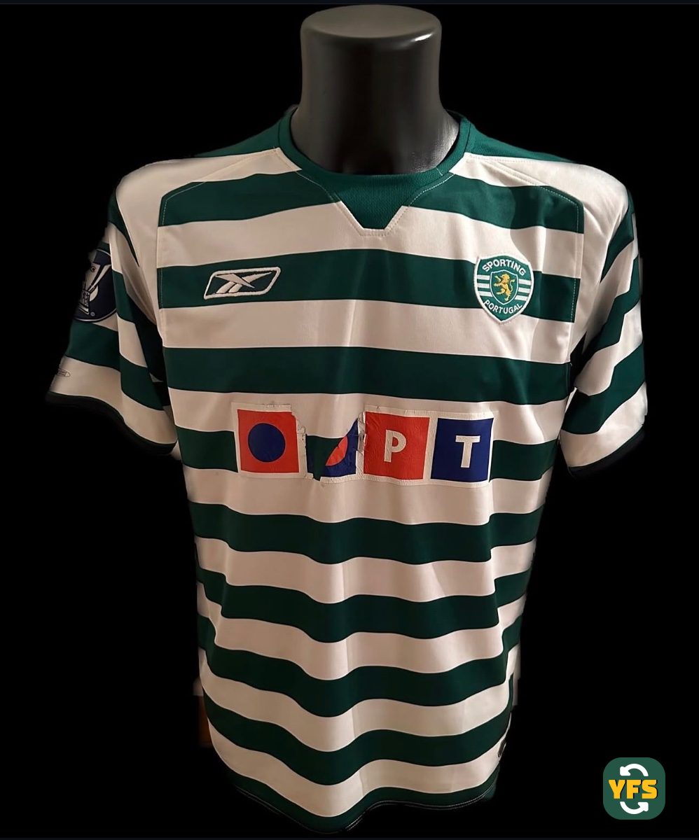 Sporting Lisboa 2004-2005 Home Match Worn Reebok - YourFootballShirt - Photo 1
