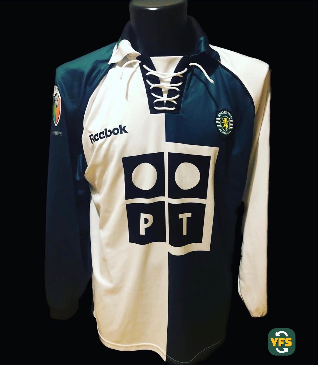 Sporting Lisboa 2001-2002 Third Match Worn Reebok - YourFootballShirt - Photo 1