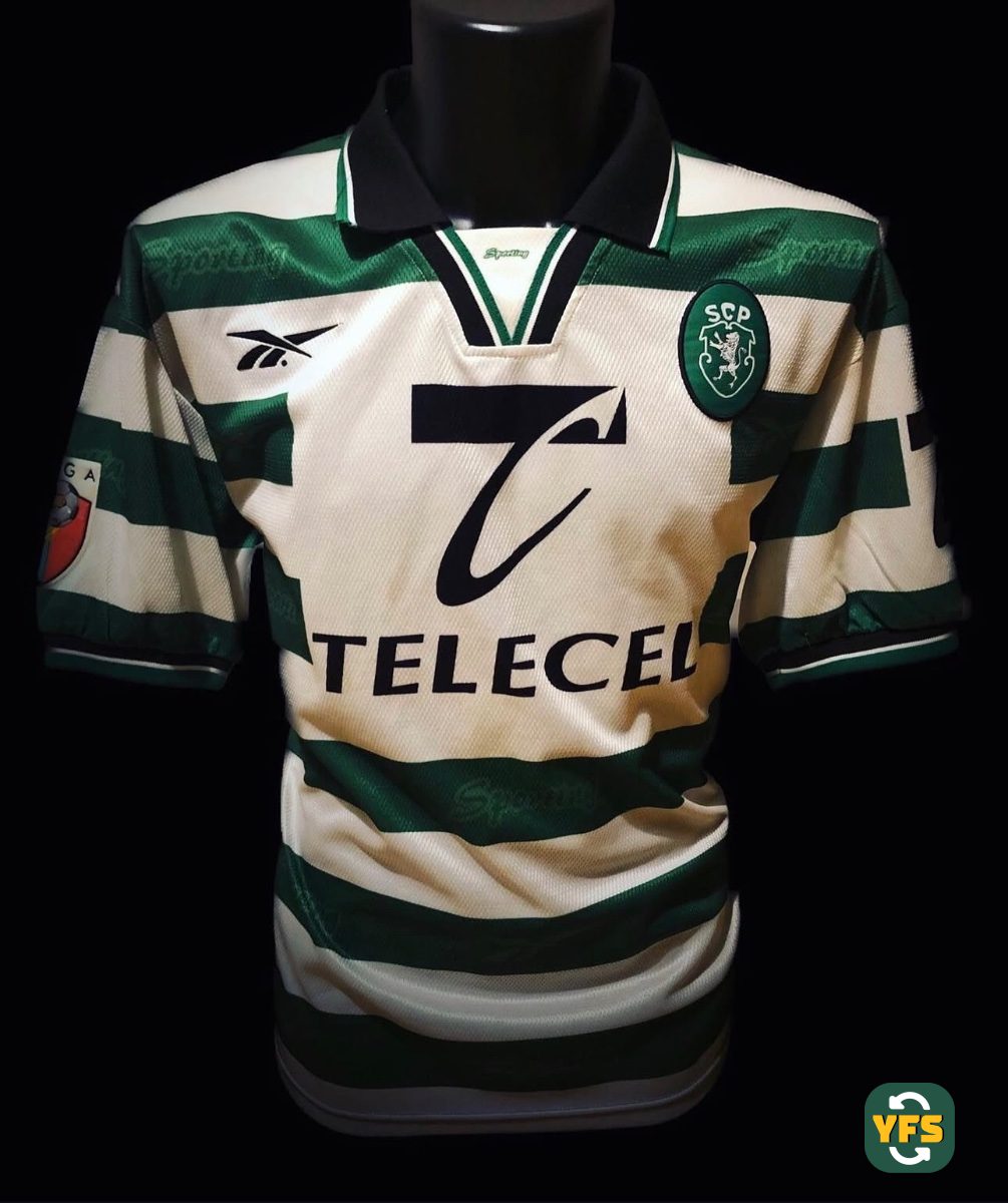 Sporting Lisboa 1999-2000 Home Match Worn Reebok - YourFootballShirt - Photo 1