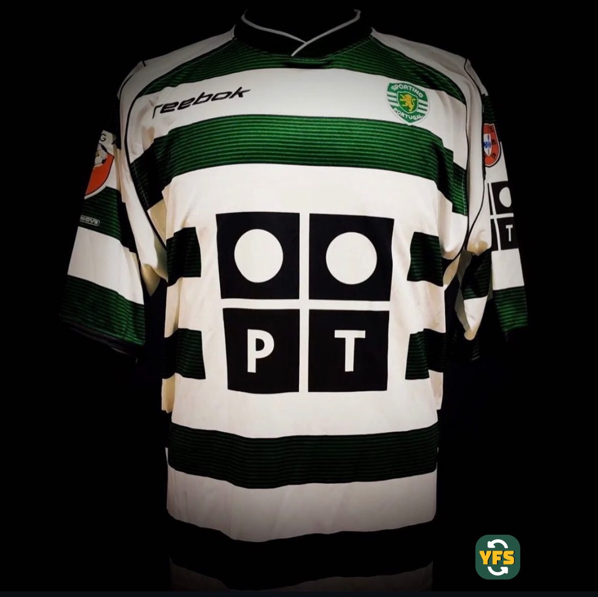 Sporting Lisboa 2002-2003 Home Match Worn Reebok - YourFootballShirt - Photo 1