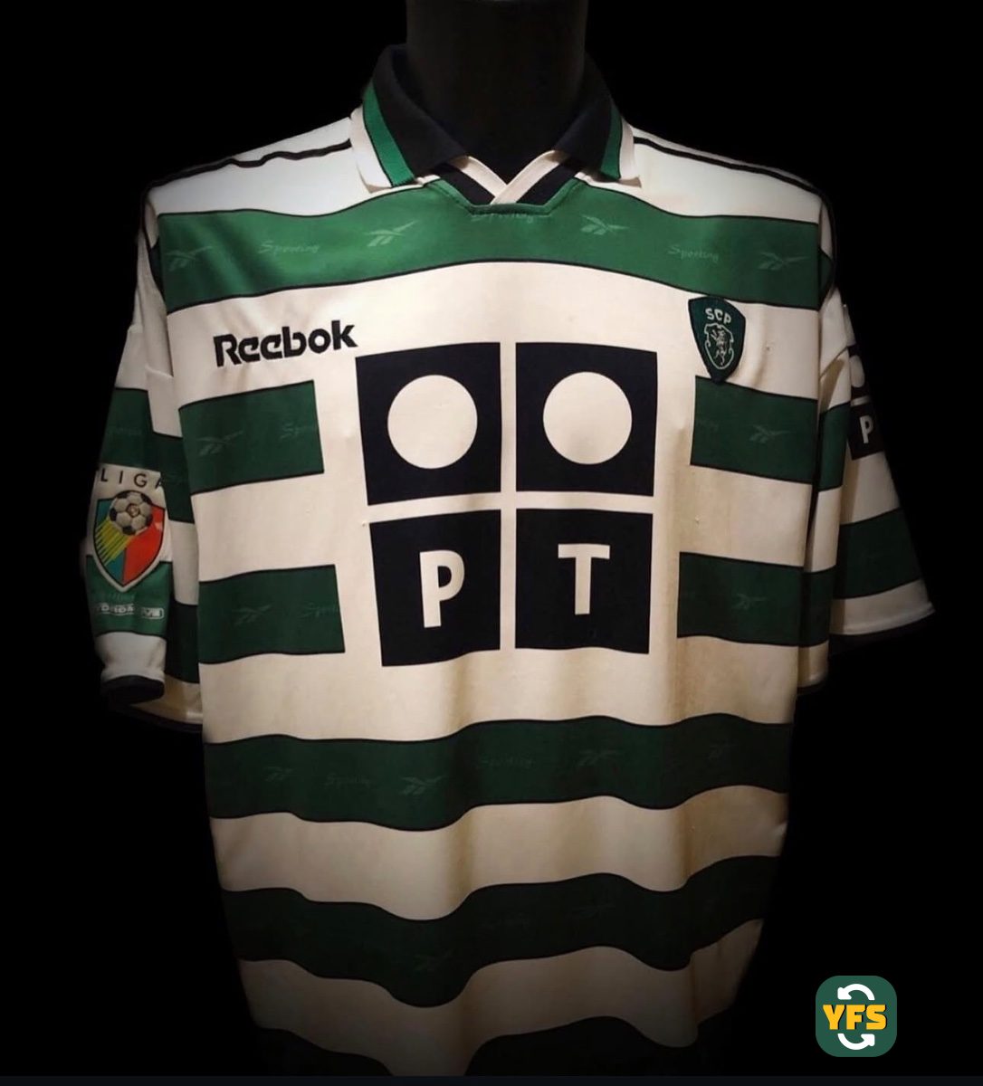 Sporting Lisboa 2001-2002 Home Match Worn Reebok - YourFootballShirt - Photo 1