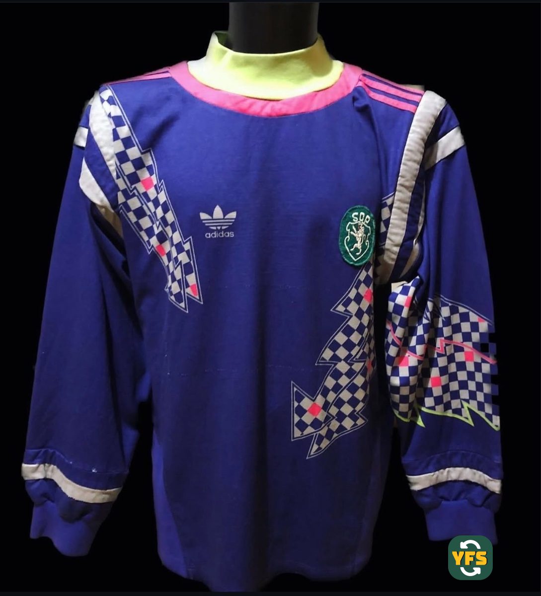 Sporting Clube Portugal 1993-1994 Goalkeeper Match Worn Adidas - YourFootballShirt - Photo 1