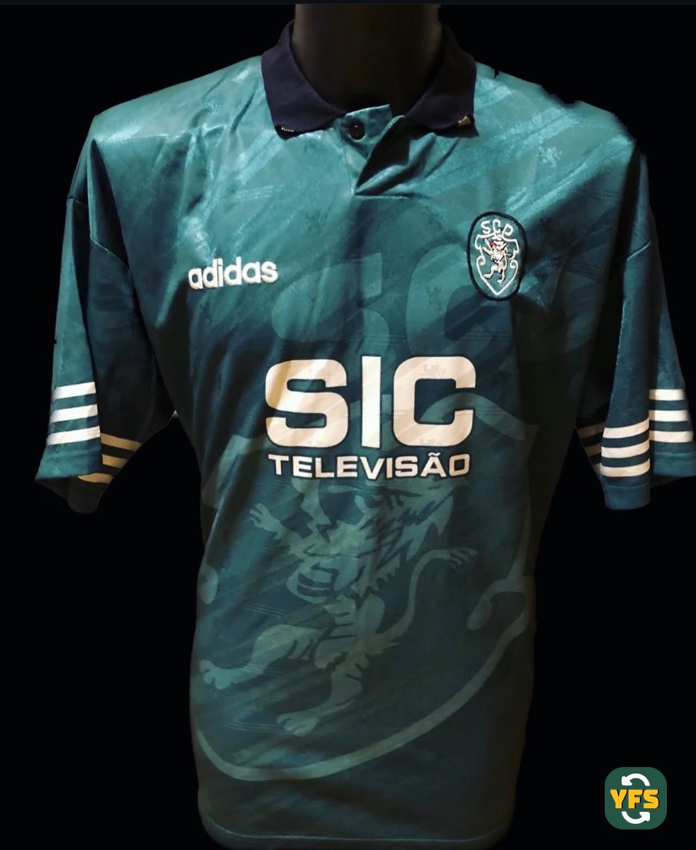 Sporting Clube Portugal 1995-1996 Third Match Worn Adidas - YourFootballShirt - Photo 1