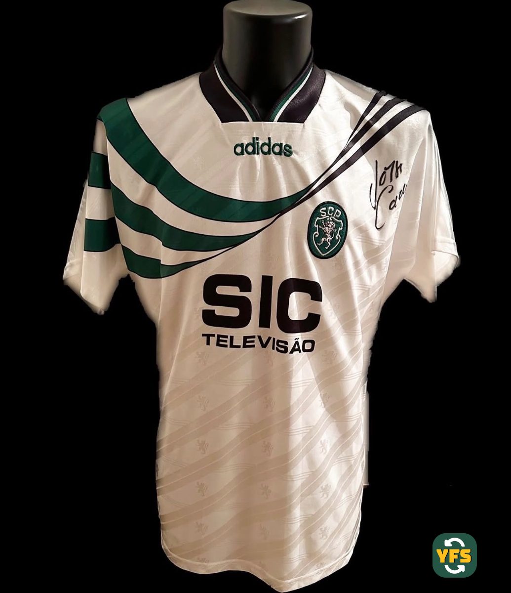 Sporting Clube Portugal 1995-1996 Away Match Worn Adidas - YourFootballShirt - Photo 1