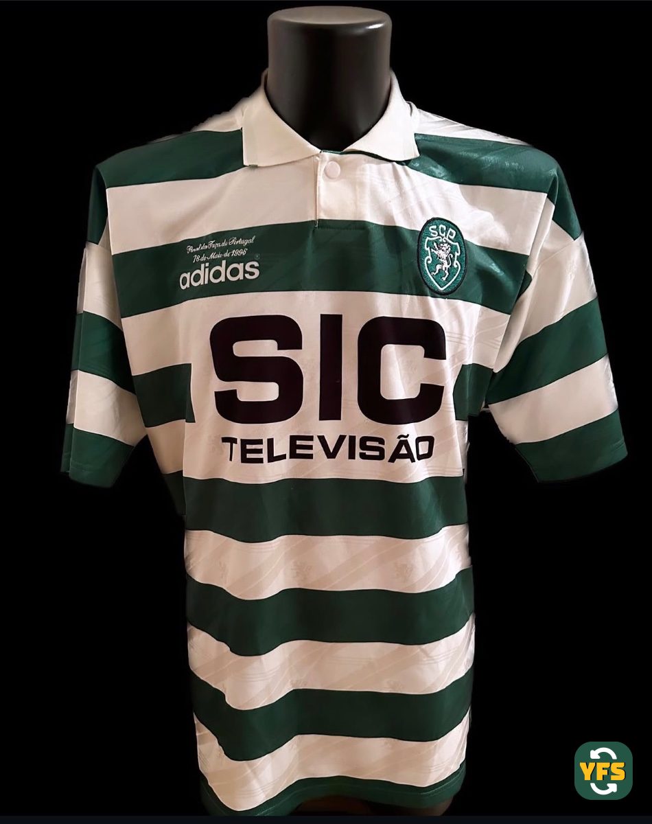 Sporting Clube Portugal 1995-1996 Home Match Worn Adidas - YourFootballShirt - Photo 1