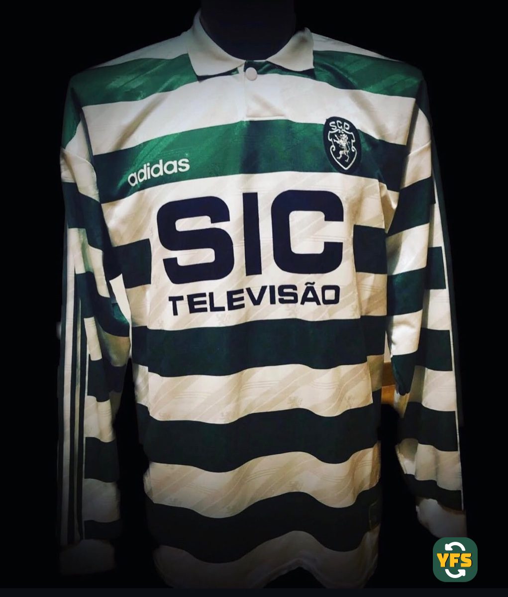 Sporting Clube Portugal 1995-1996 Home Match Worn Adidas - YourFootballShirt - Photo 1