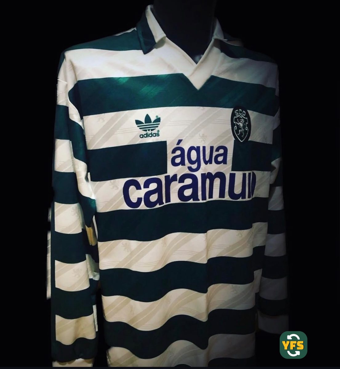 Sporting Clube Portugal 1992-1993 Home Match Worn Adidas - YourFootballShirt - Photo 1