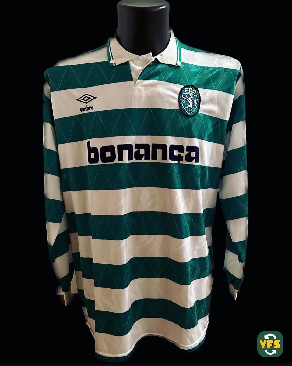 Sporting Clube Portugal 1991-1992 Home Issued Umbro - YourFootballShirt - Photo 1