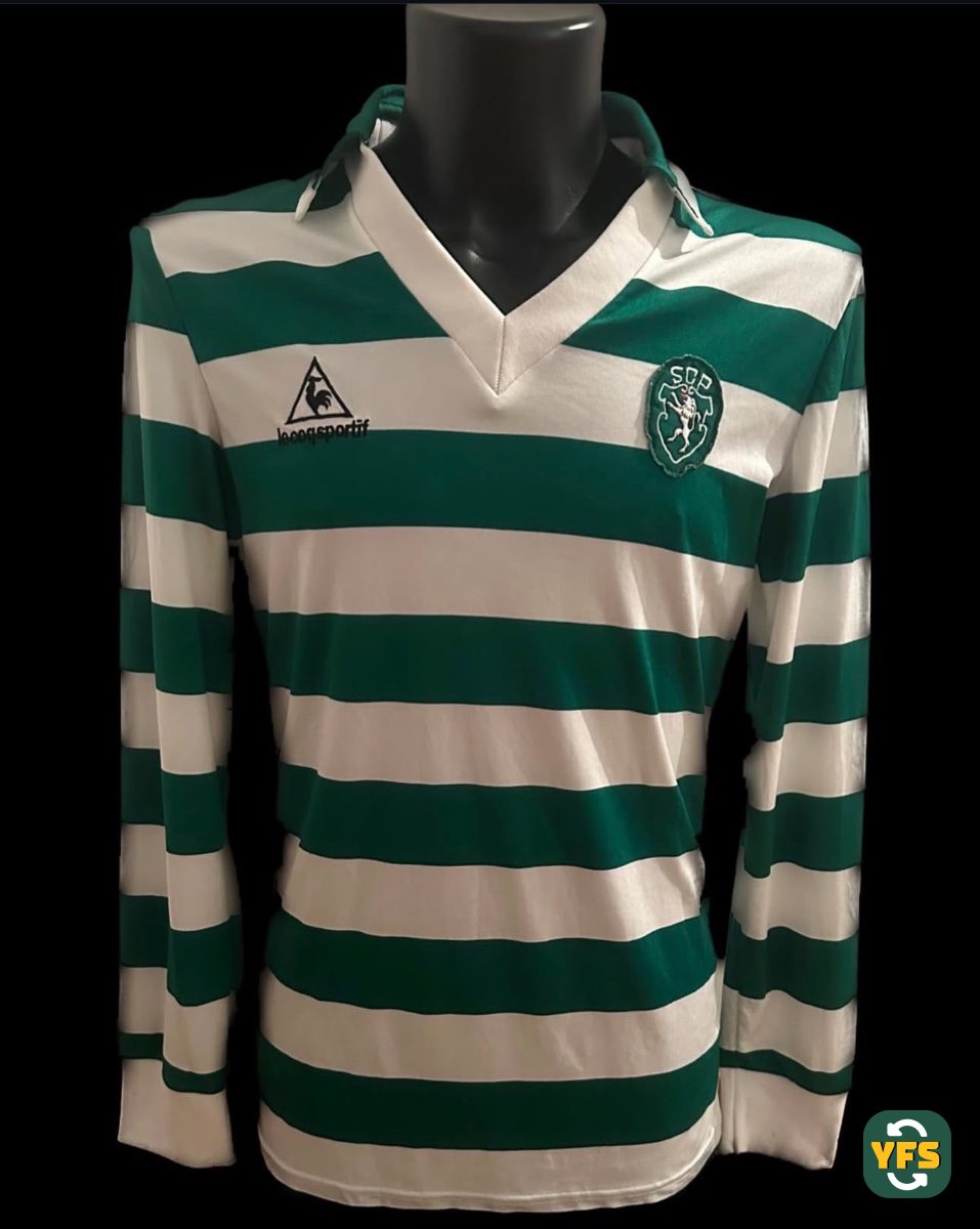 Sporting Clube Portugal 1986-1987 Home Match Worn Le Coq Sportif - YourFootballShirt - Photo 1