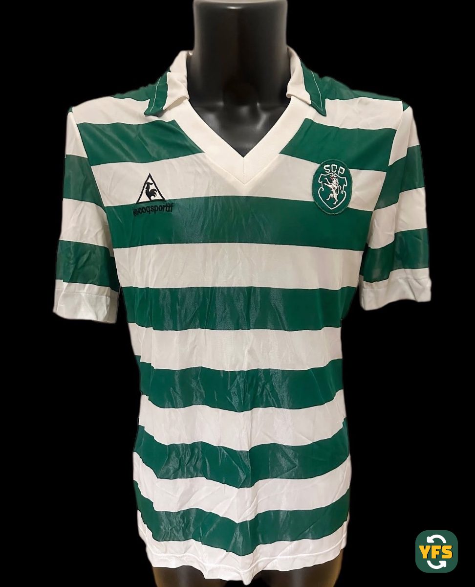 Sporting Clube Portugal 1985-1986 Home Match Worn Le Coq Sportif - YourFootballShirt - Photo 1