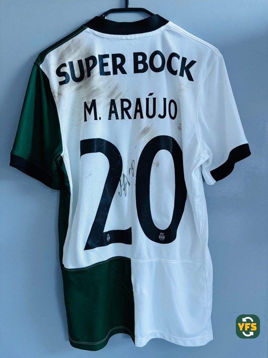 Sporting Clube Portugal 2025-2026 Away Match Worn Nike Maxi Araujo - YourFootballShirt - Photo 1