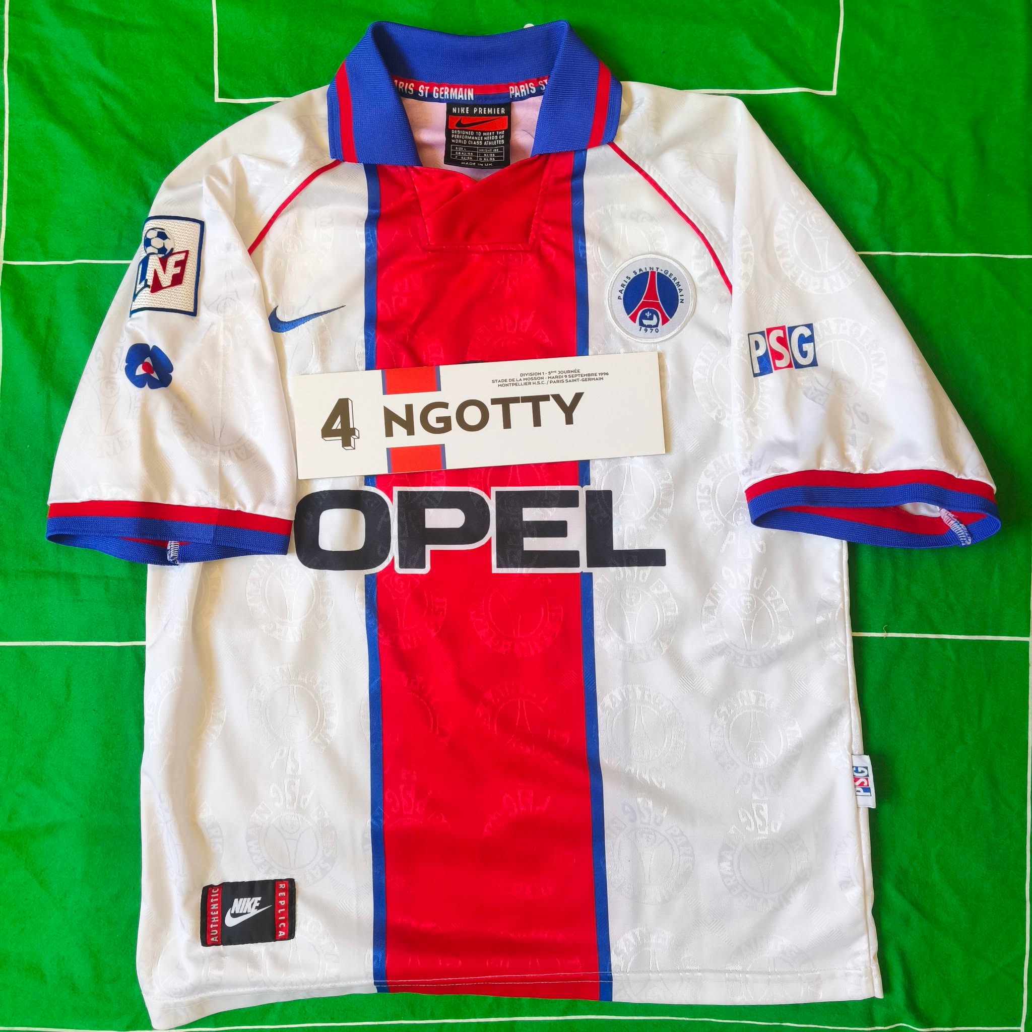 PSG 1996-1997 Away Match Worn Nike - YourFootballShirt - Photo 1