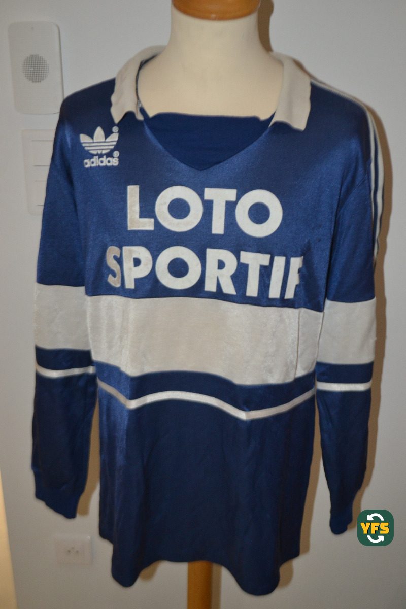 Girondins de Bordeaux 1988-1989 Home Match Worn Adidas - YourFootballShirt - Photo 1