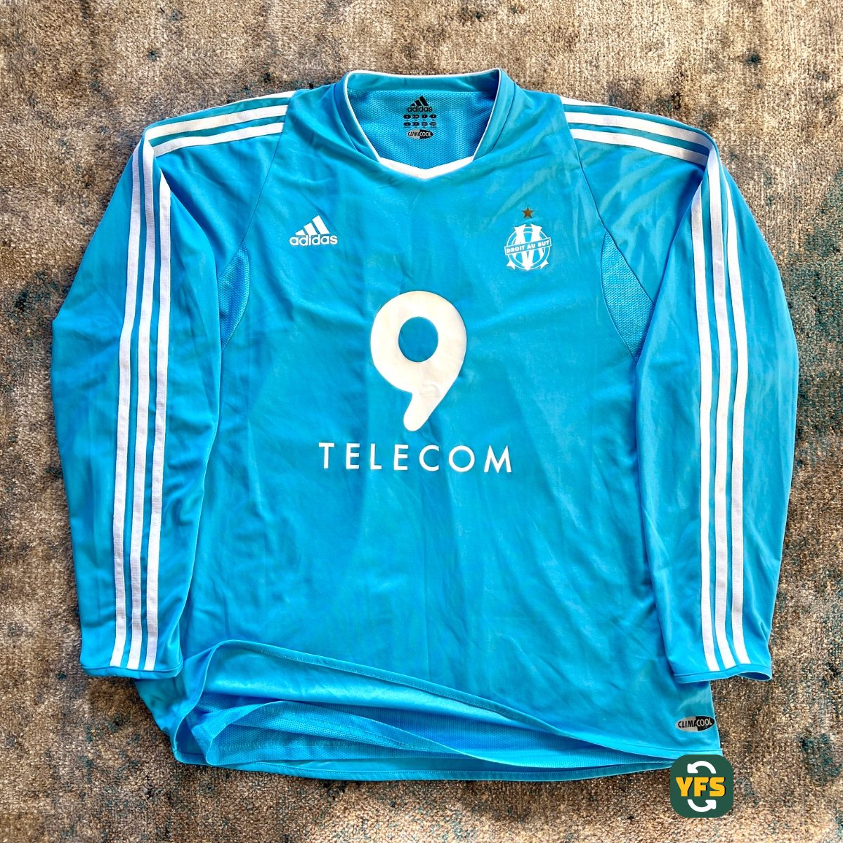 Olympique Marseille 2003-2004 Away Pro Version Adidas - YourFootballShirt - Photo 1