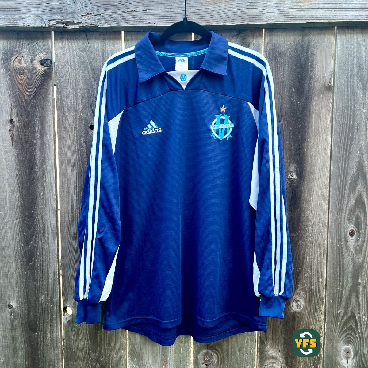 Olympique Marseille 1999-2000 Away Pro Version Adidas - YourFootballShirt - Photo 1