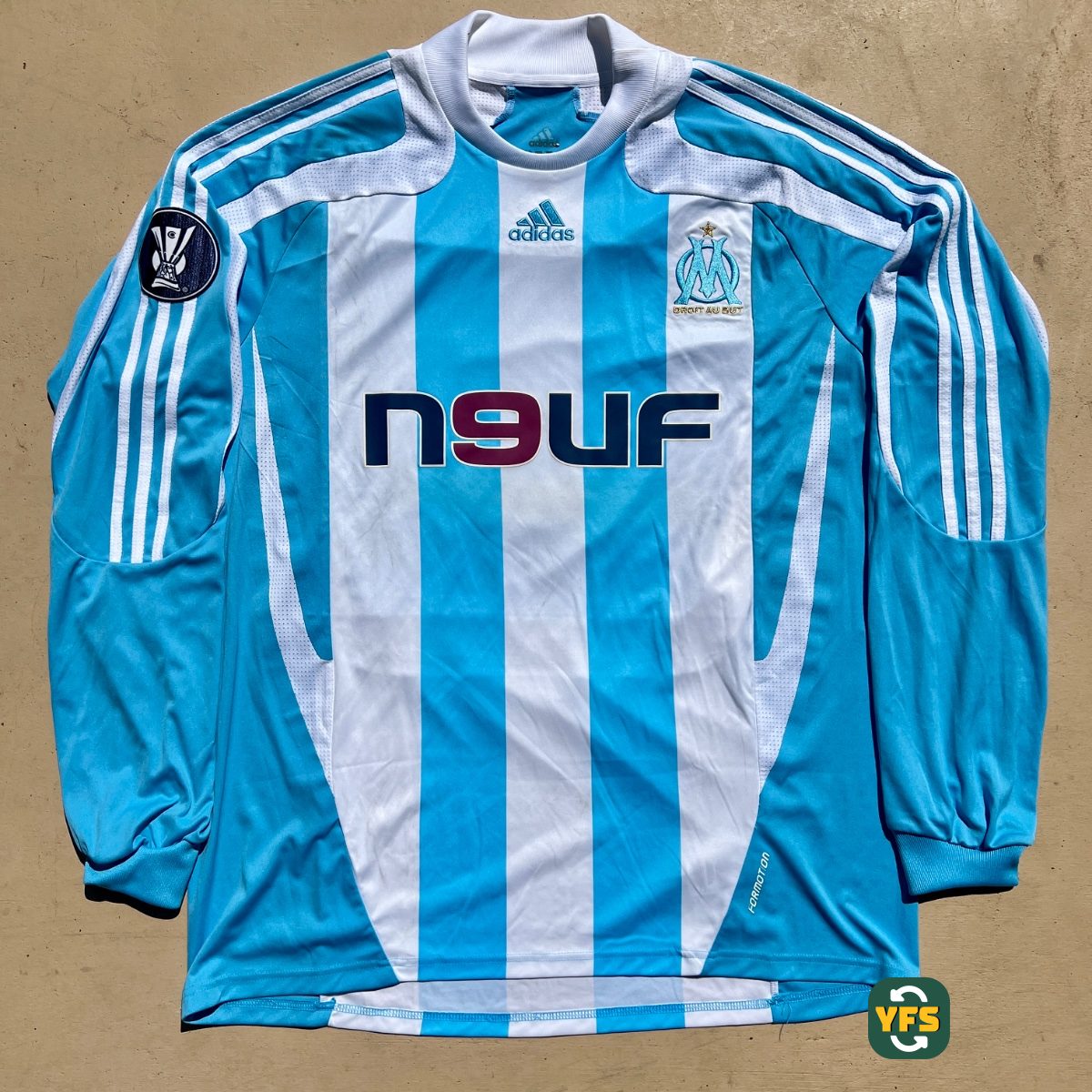 Olympique Marseille 2007-2008 Away Match Worn Adidas - YourFootballShirt - Photo 1