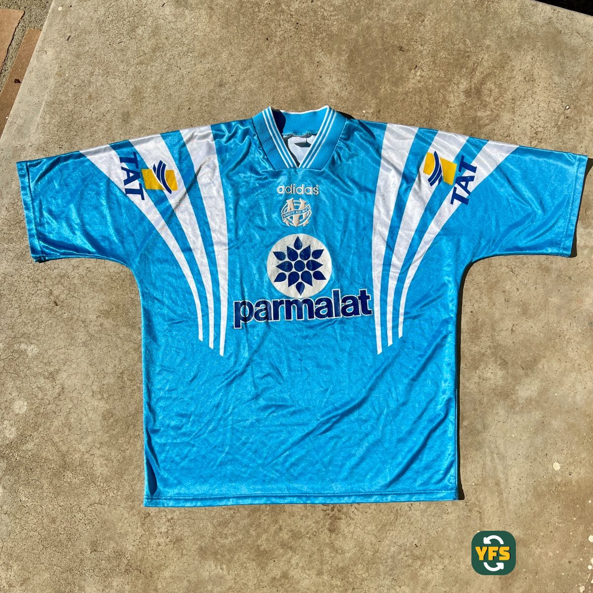 Olympique Marseille 1996-1997 Training Match Worn Adidas - YourFootballShirt - Photo 1