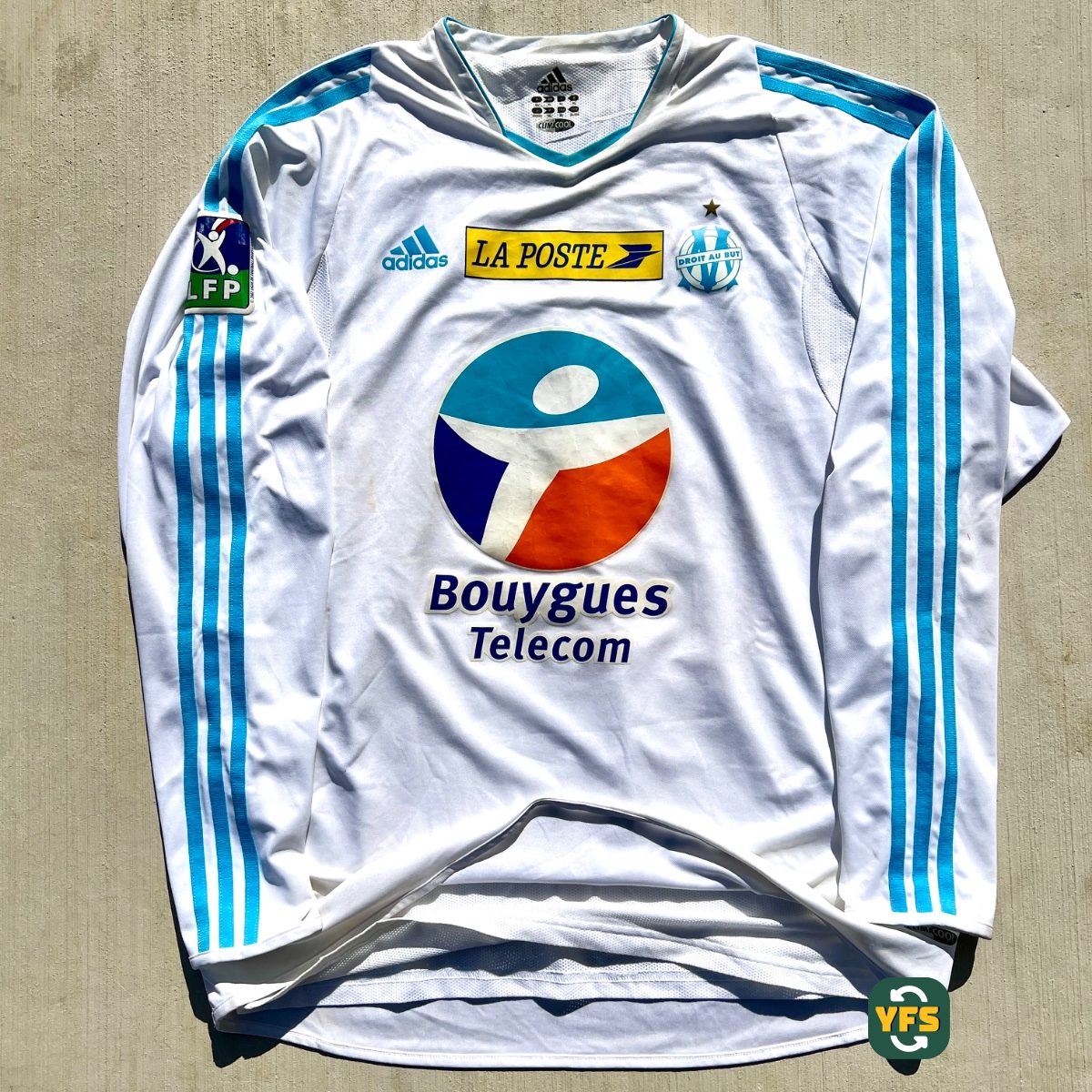 Olympique Marseille 2003-2004 Home Match Worn Adidas - YourFootballShirt - Photo 1