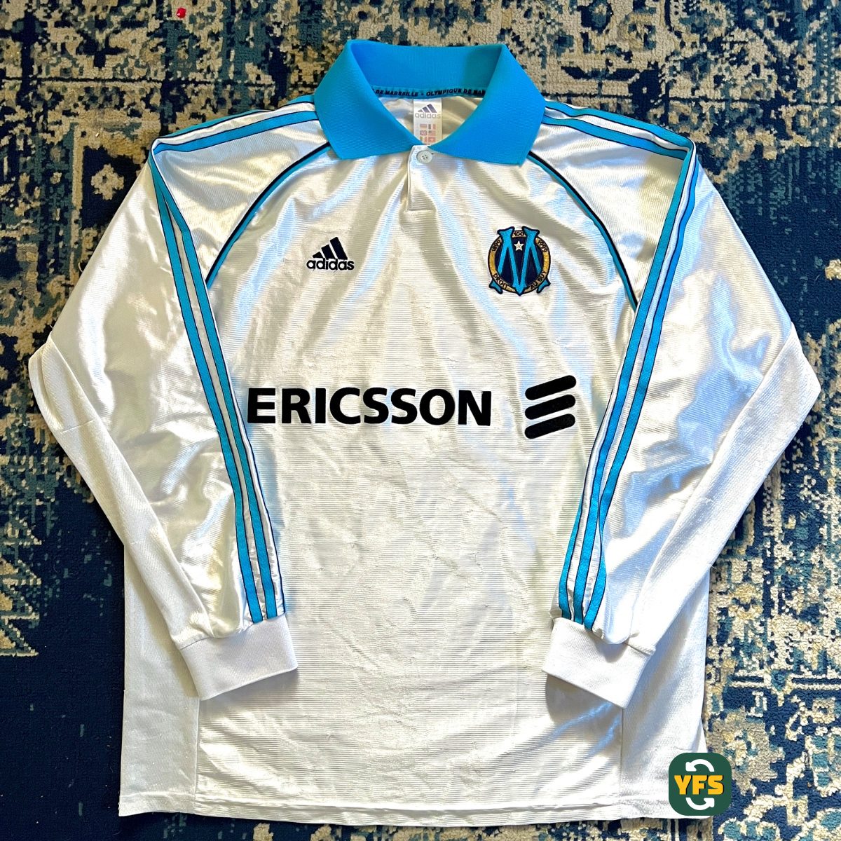 Olympique Marseille 1998-1999 Home Pro Version Adidas - YourFootballShirt - Photo 1