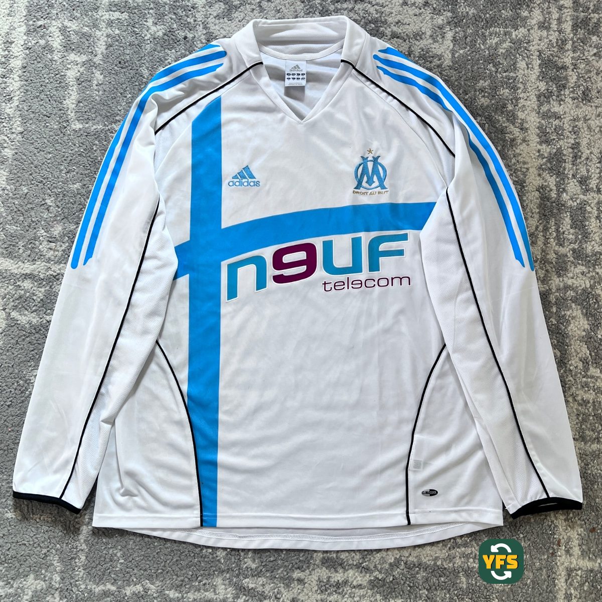Olympique Marseille 2005-2006 Home Store Version Adidas - YourFootballShirt - Photo 1