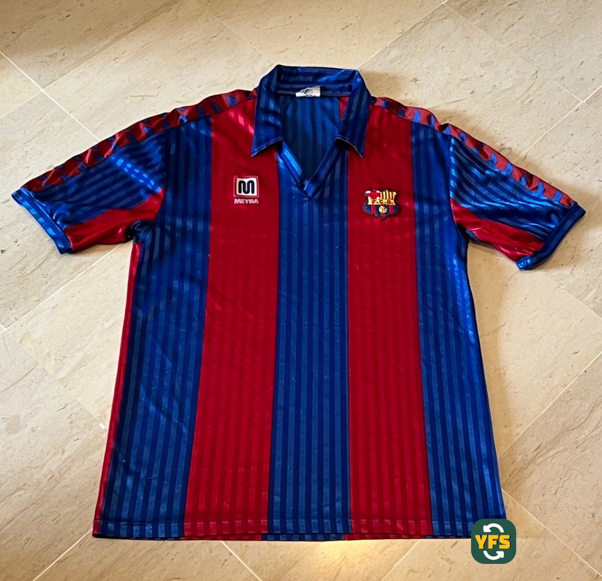 FC Barcelona 1989-1990 Home Store Version Meyba - YourFootballShirt - Photo 1
