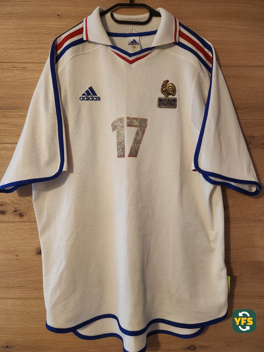 France 2000-2001 Away Match Worn Adidas - YourFootballShirt - Photo 1