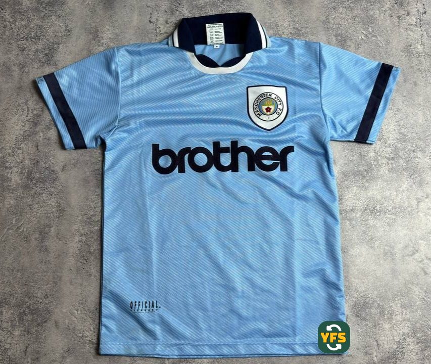 Manchester City 1994-1995 Home Store Version Score draw - YourFootballShirt - Photo 1