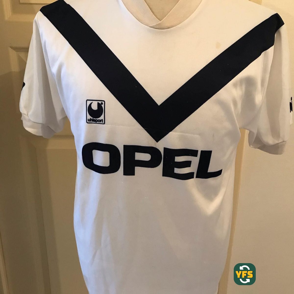Girondins de Bordeaux 1990-1991 Away Match Worn Uhlsport - YourFootballShirt - Photo 1