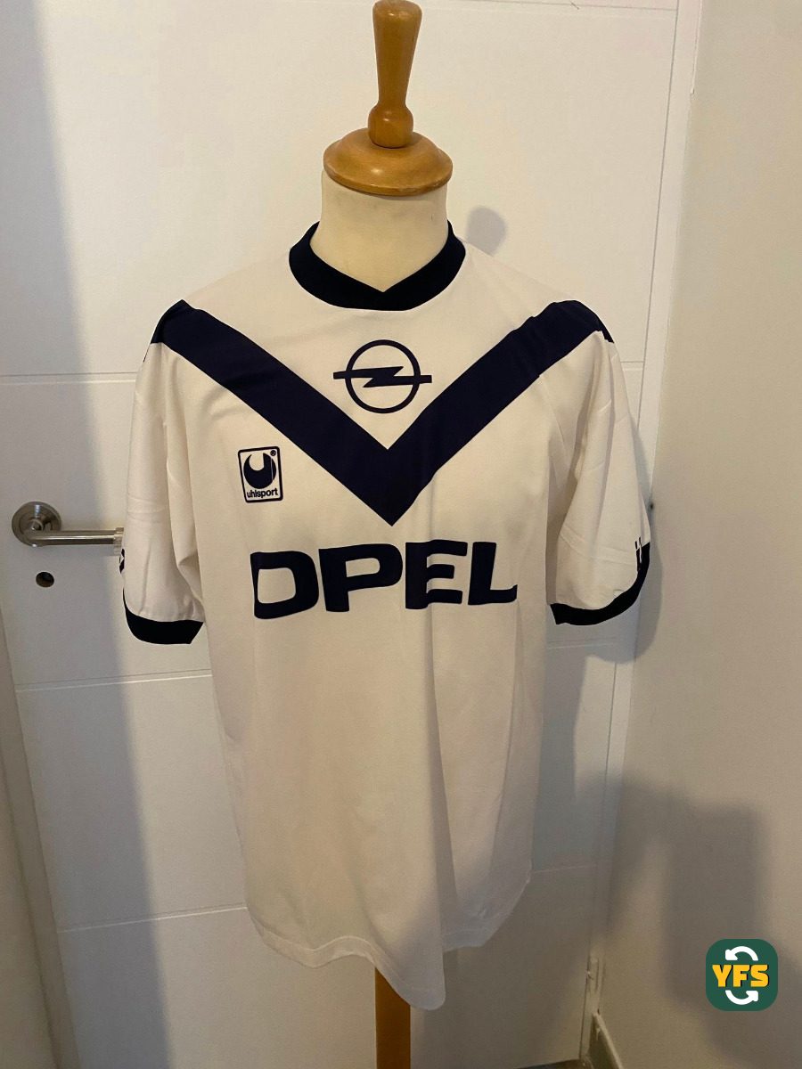 Girondins de Bordeaux 1990-1991 Away Match Worn Uhlsport - YourFootballShirt - Photo 1