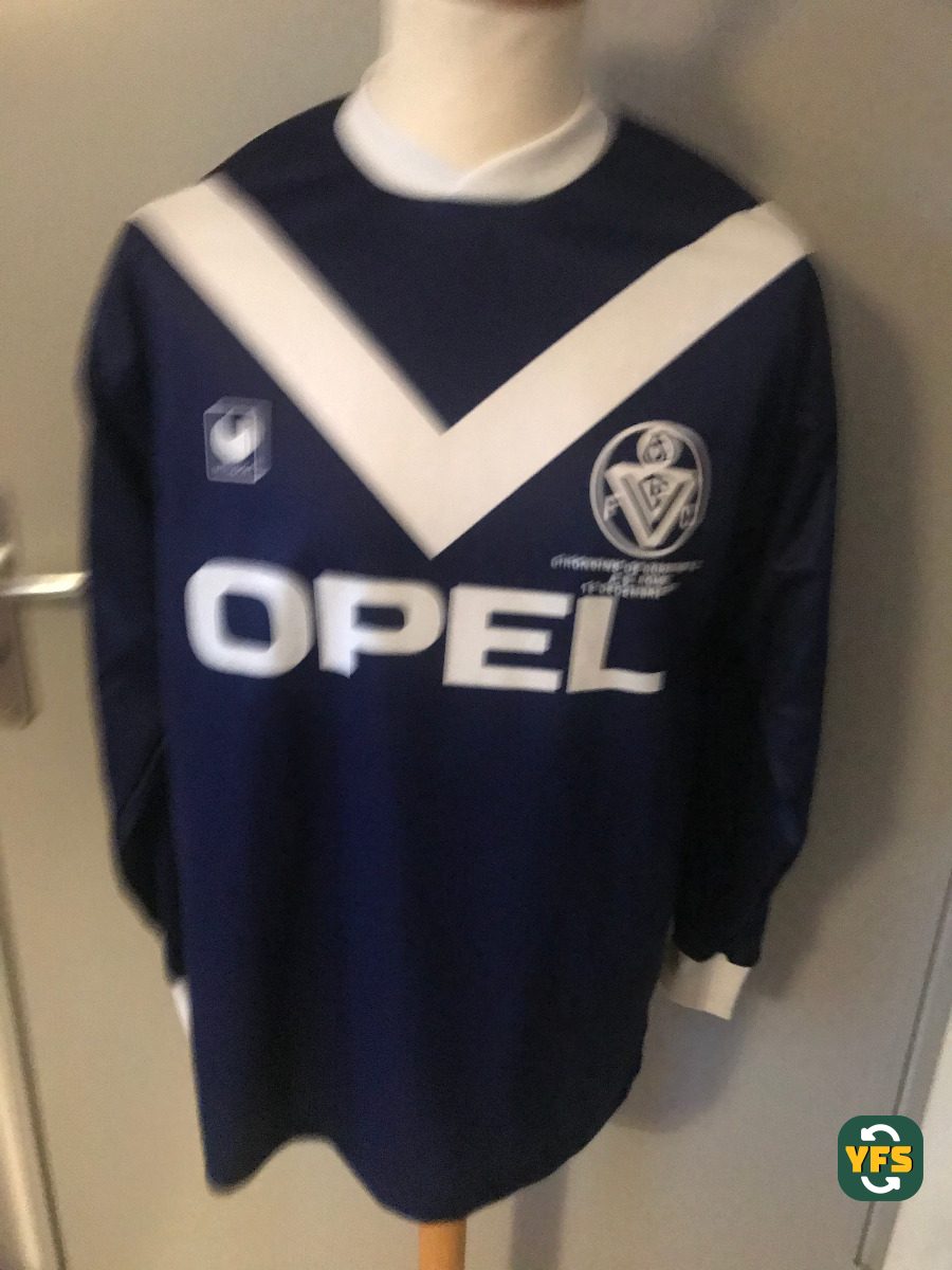 Girondins de Bordeaux 1990-1991 Home Match Worn Uhlsport - YourFootballShirt - Photo 1