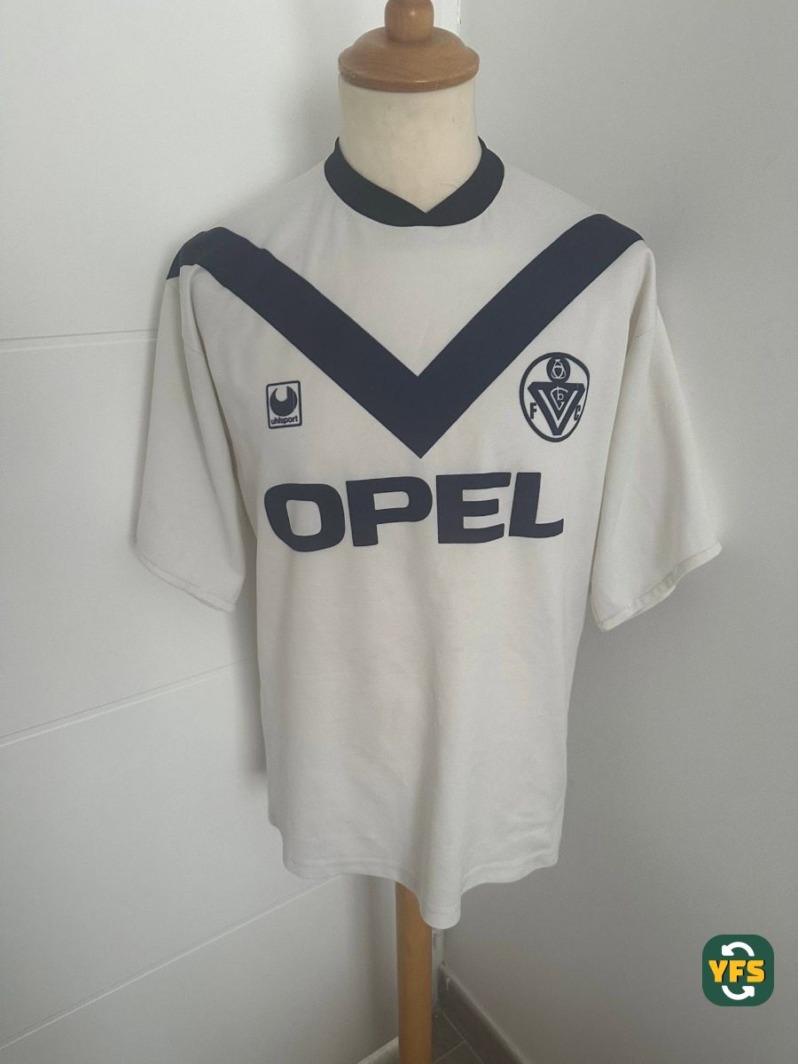 Girondins de Bordeaux 1990-1991 Away Match Worn Uhlsport - YourFootballShirt - Photo 1