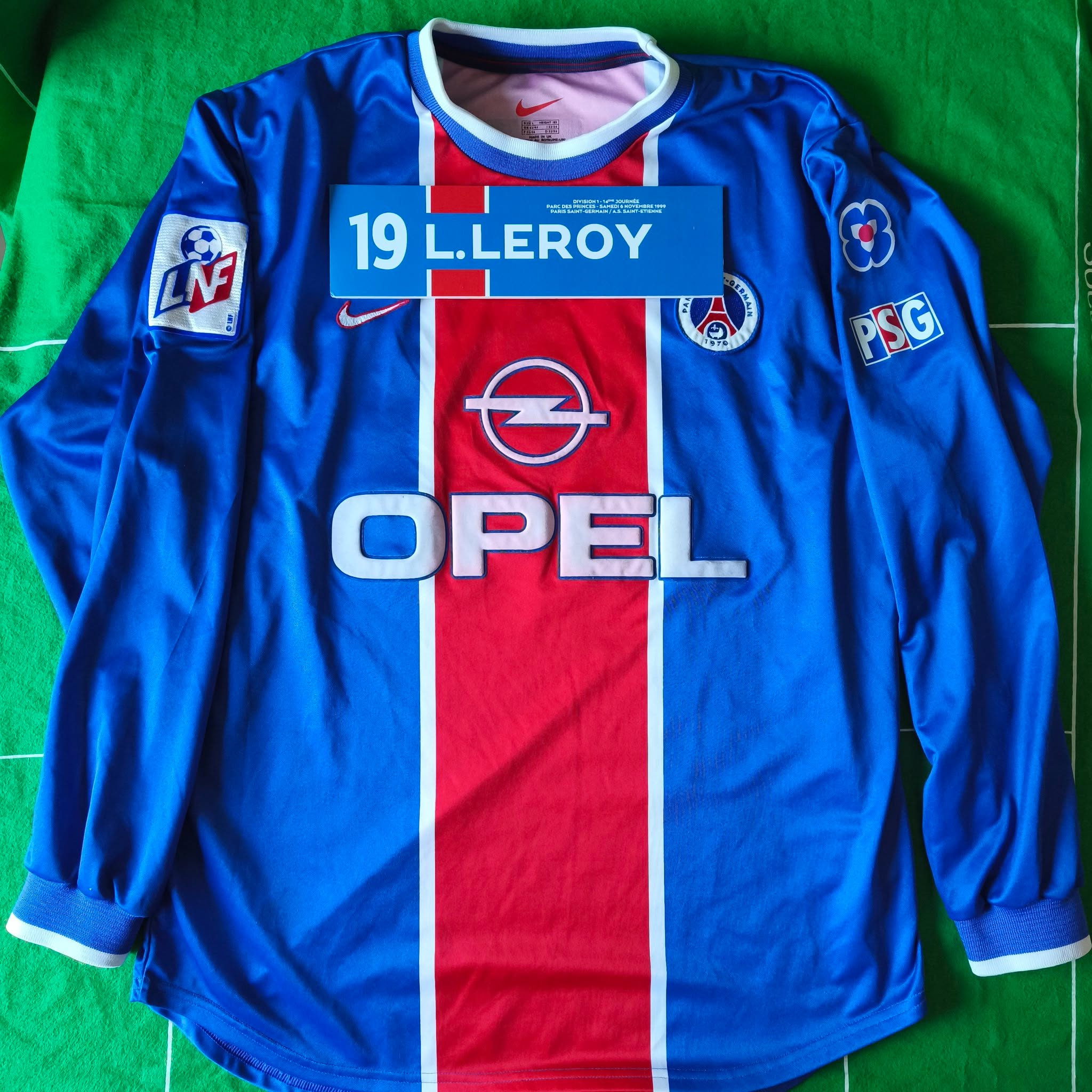 PSG 1999-2000 Home Match Worn Nike - YourFootballShirt - Photo 1