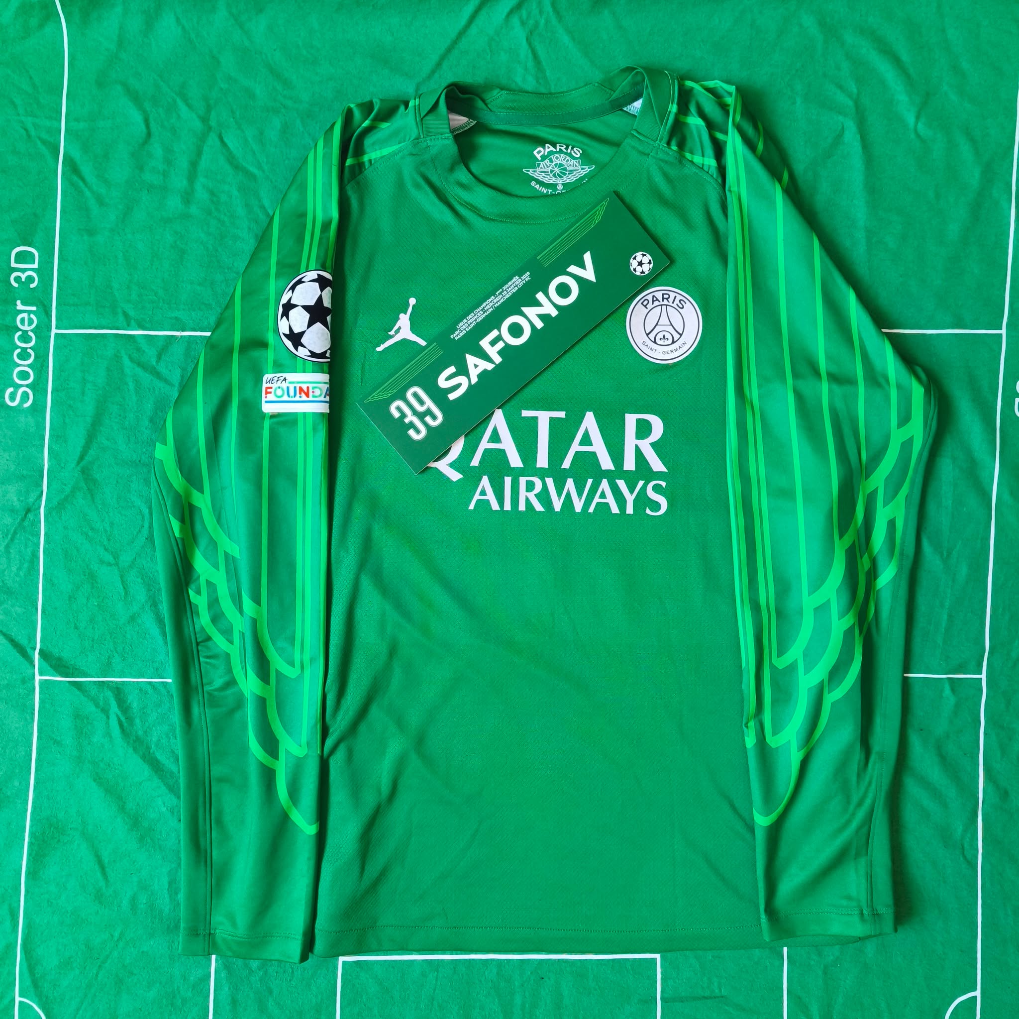 PSG 2024-2025 Goalkeeper Issued Jordan - YourFootballShirt - Photo 1