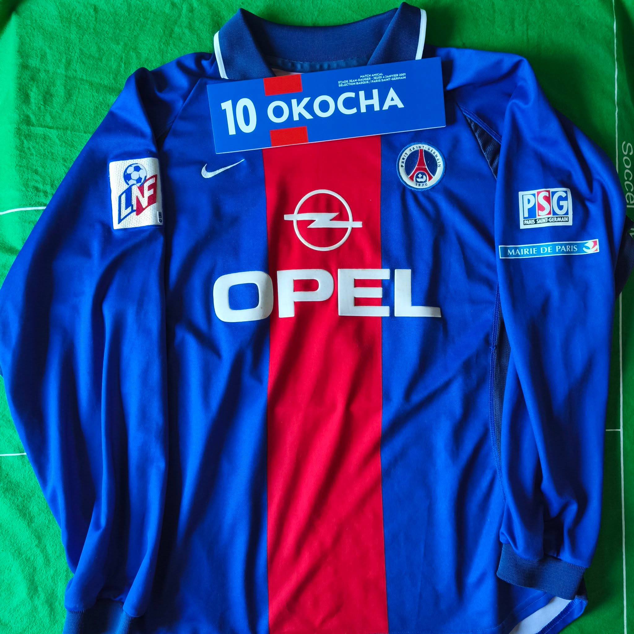 PSG 2000-2001 Home Match Worn Nike - YourFootballShirt - Photo 1