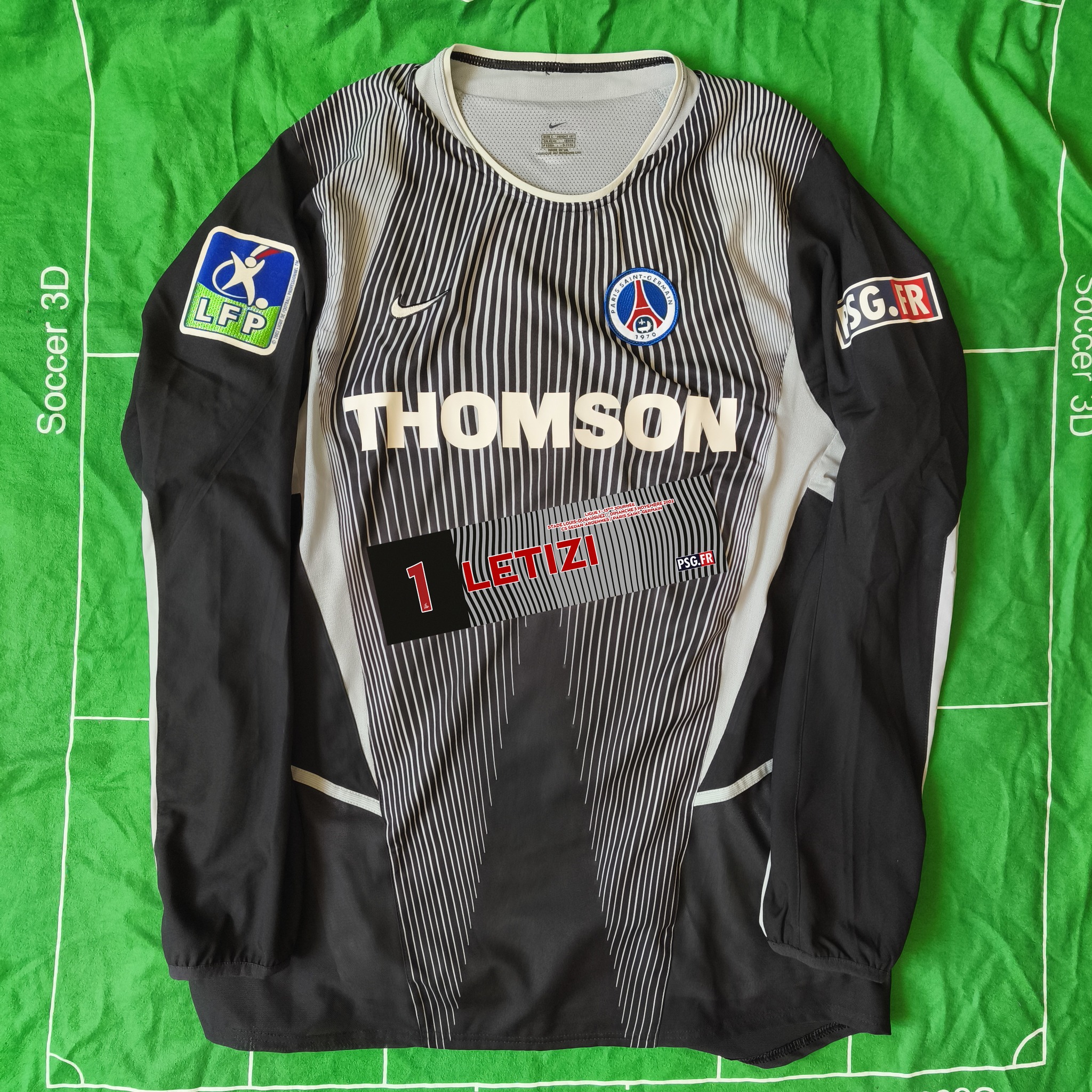 PSG 2002-2003 Goalkeeper Issued Nike - YourFootballShirt - Photo 1