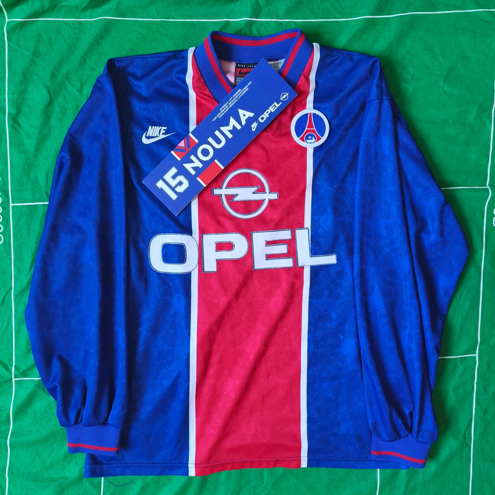 PSG 1995-1996 Home Match Worn Nike - YourFootballShirt - Photo 1
