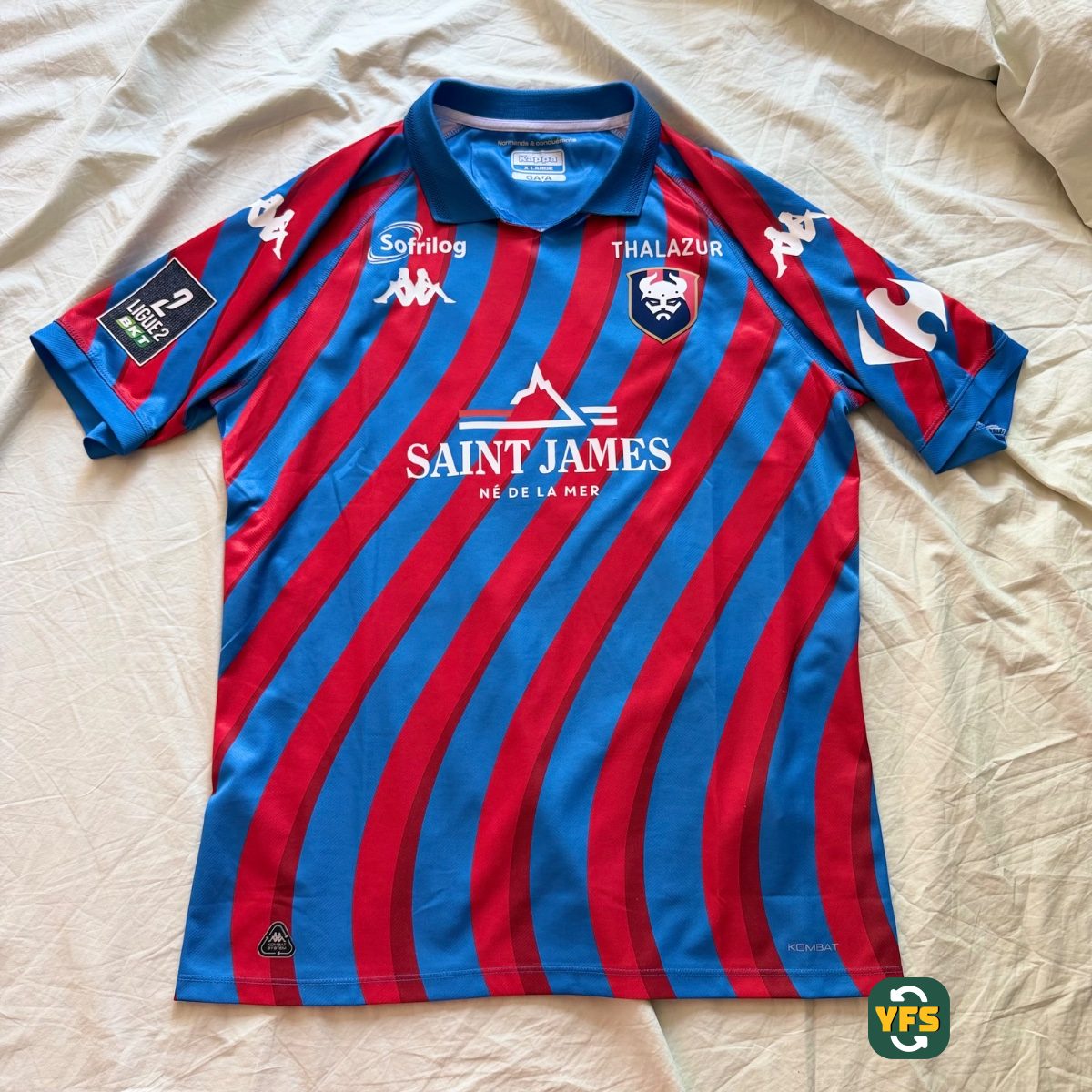SM Caen 2024-2025 Away Store Version Kappa - YourFootballShirt - Photo 1