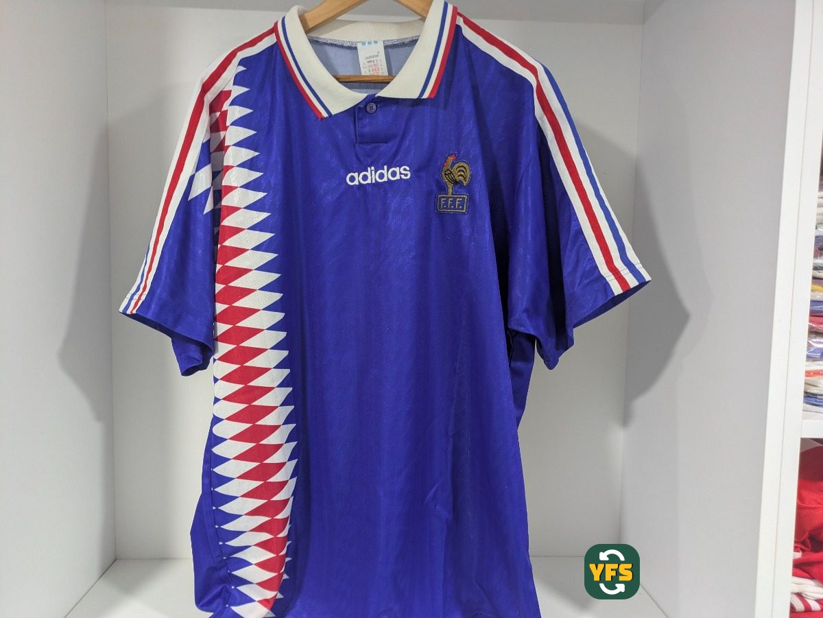 France 1992-1993 Home Store Version Adidas - YourFootballShirt - Photo 1