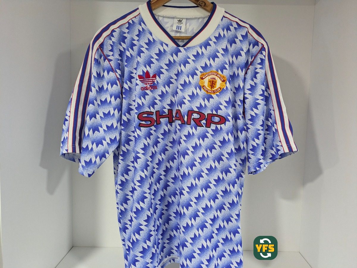 Manchester United 1991-1992 Away Store Version Adidas - YourFootballShirt - Photo 1