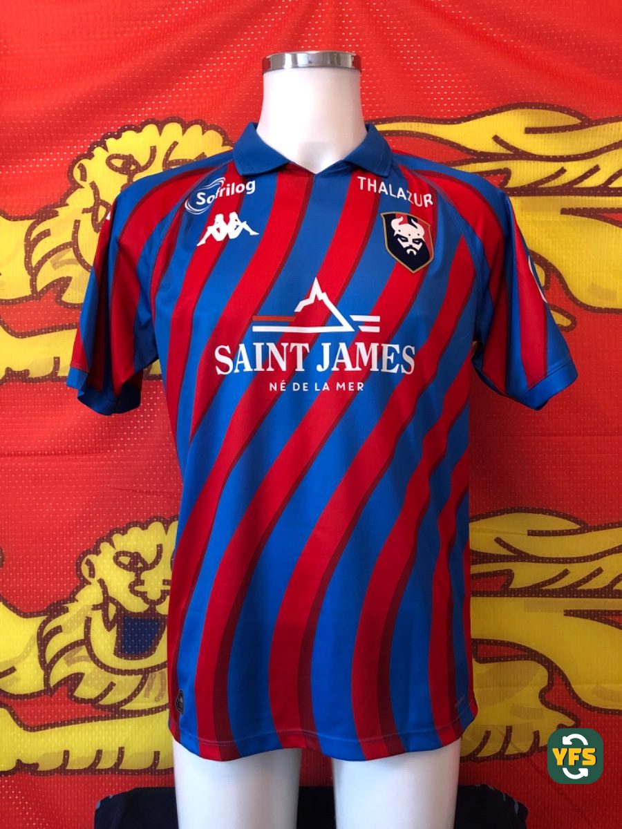 SM Caen 2024-2025 Away Match Worn Kappa - YourFootballShirt - Photo 1