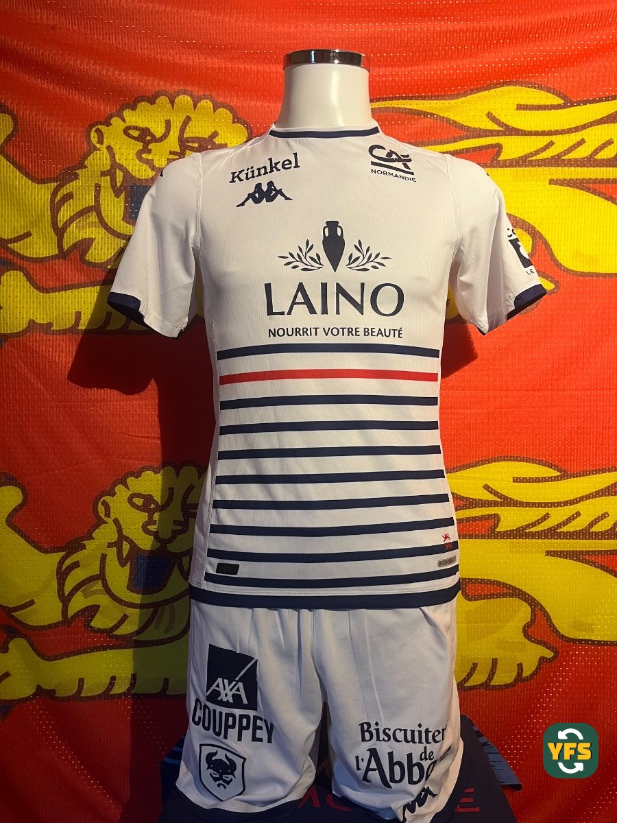 SM Caen 2023-2024 Away Match Worn Kappa - YourFootballShirt - Photo 1