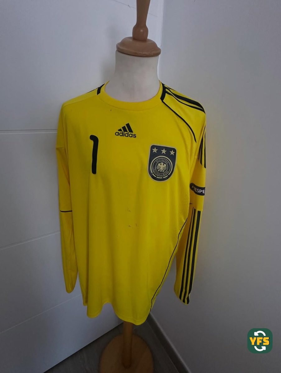 Germany 2011-2012 Goalkeeper Match Worn Adidas Neuer - YourFootballShirt - Photo 1
